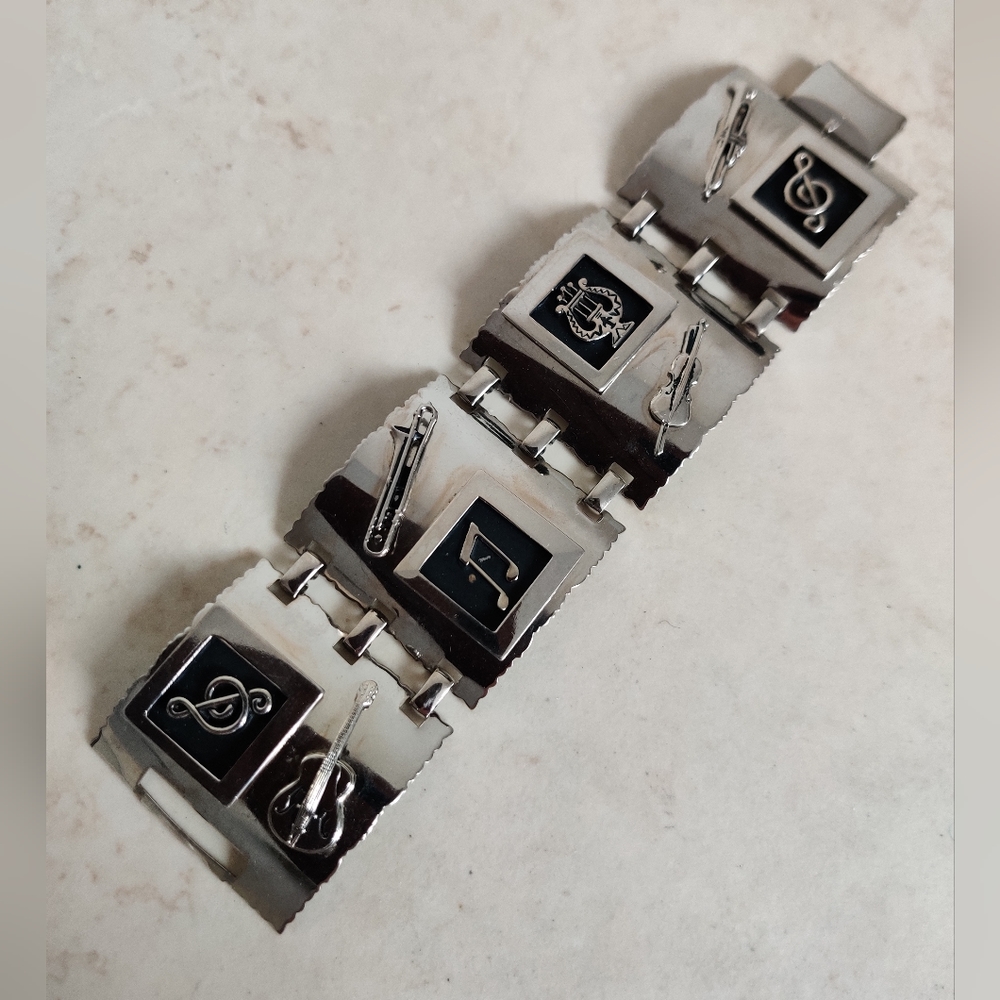 Vintage Musical Instruments Panel Bracelet - Picture 2 of 13